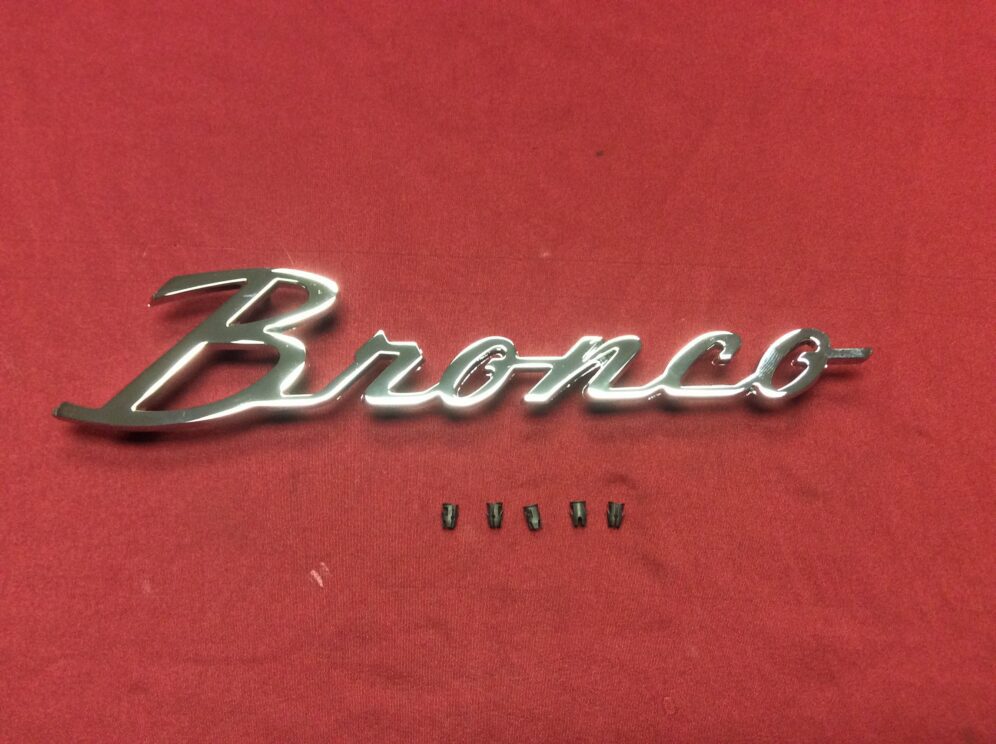 new bronco "script" emblem with mounting hardware