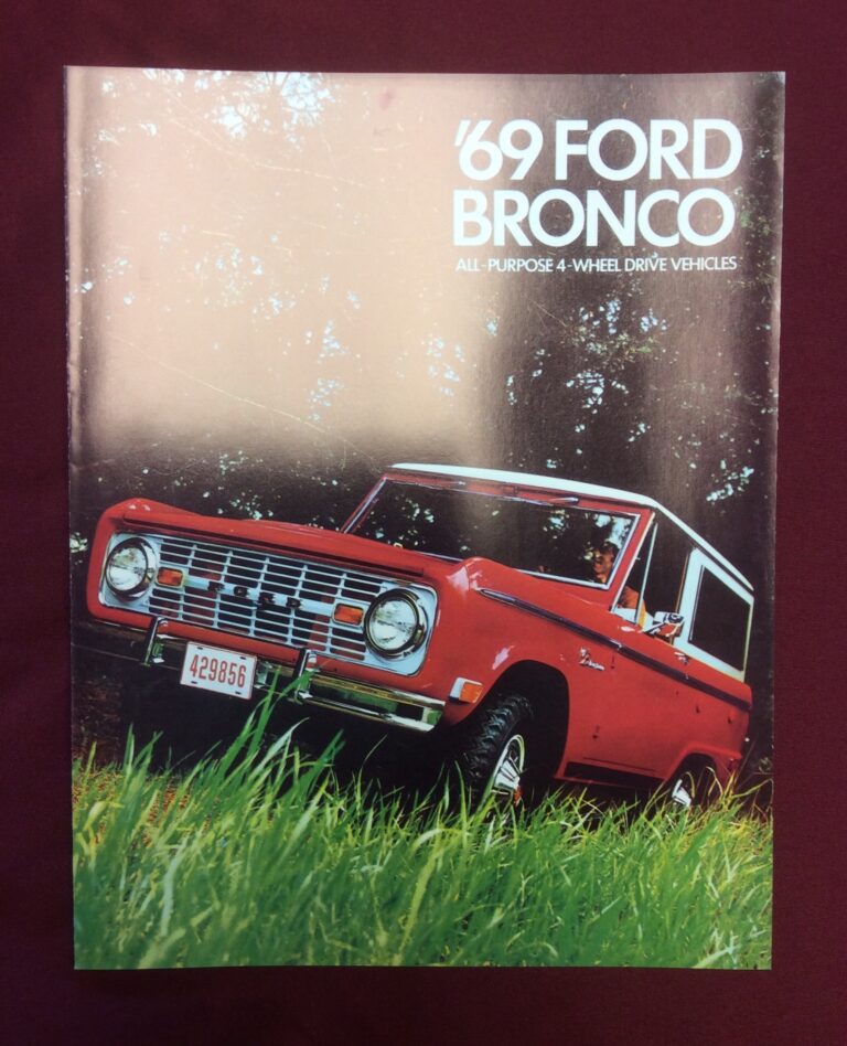 1969 bronco dealer sales brochure reprint