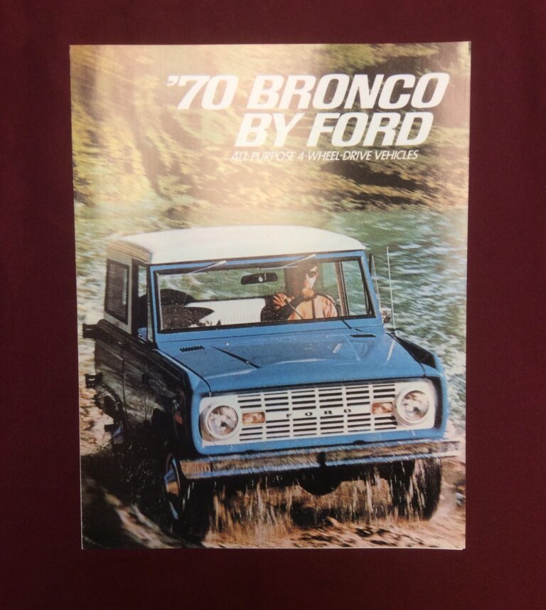 1970 bronco dealer sales brochure reprint