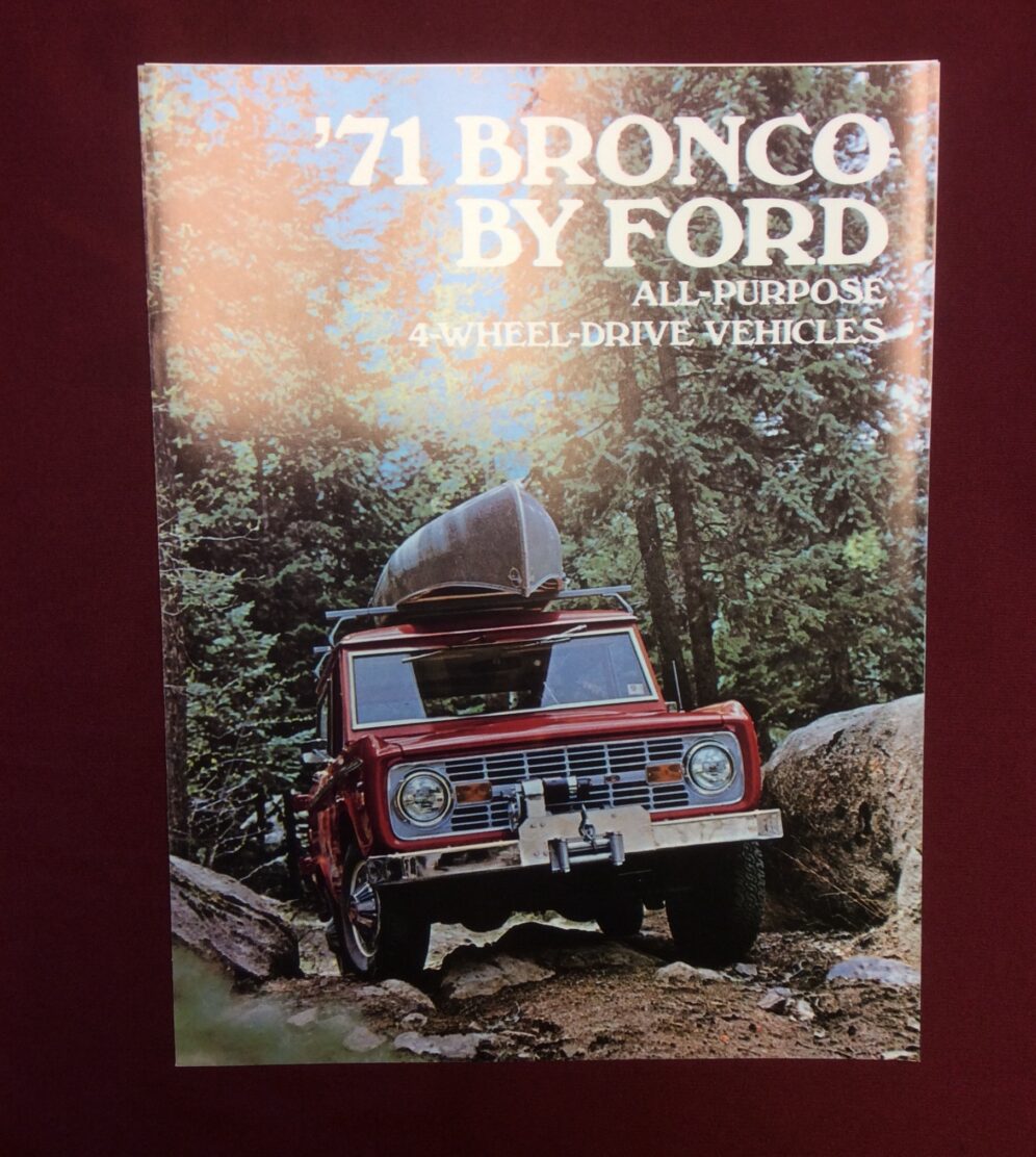 1971 bronco dealer sales brochure reprint
