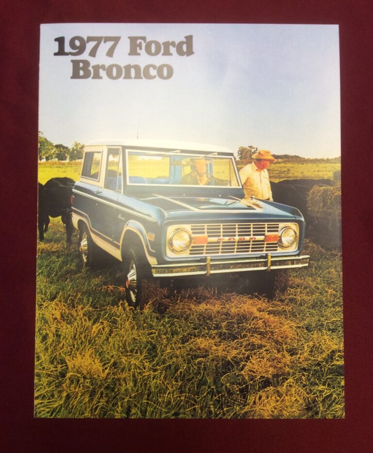 1977 bronco dealer sales brochure reprint