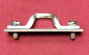 Glove box door latch catch with backing plate, good used