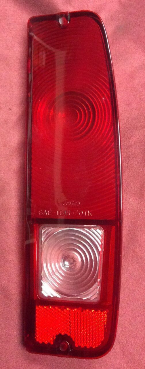 Taillight lens, new, 1967-1977 right.
