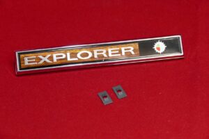 "Explorer" Glove Box Emblem, New.