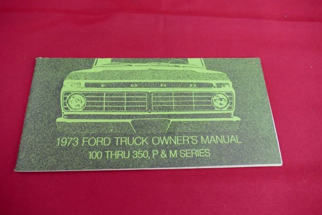 1973 F-Series Truck Original Genuine Ford Owners Manual